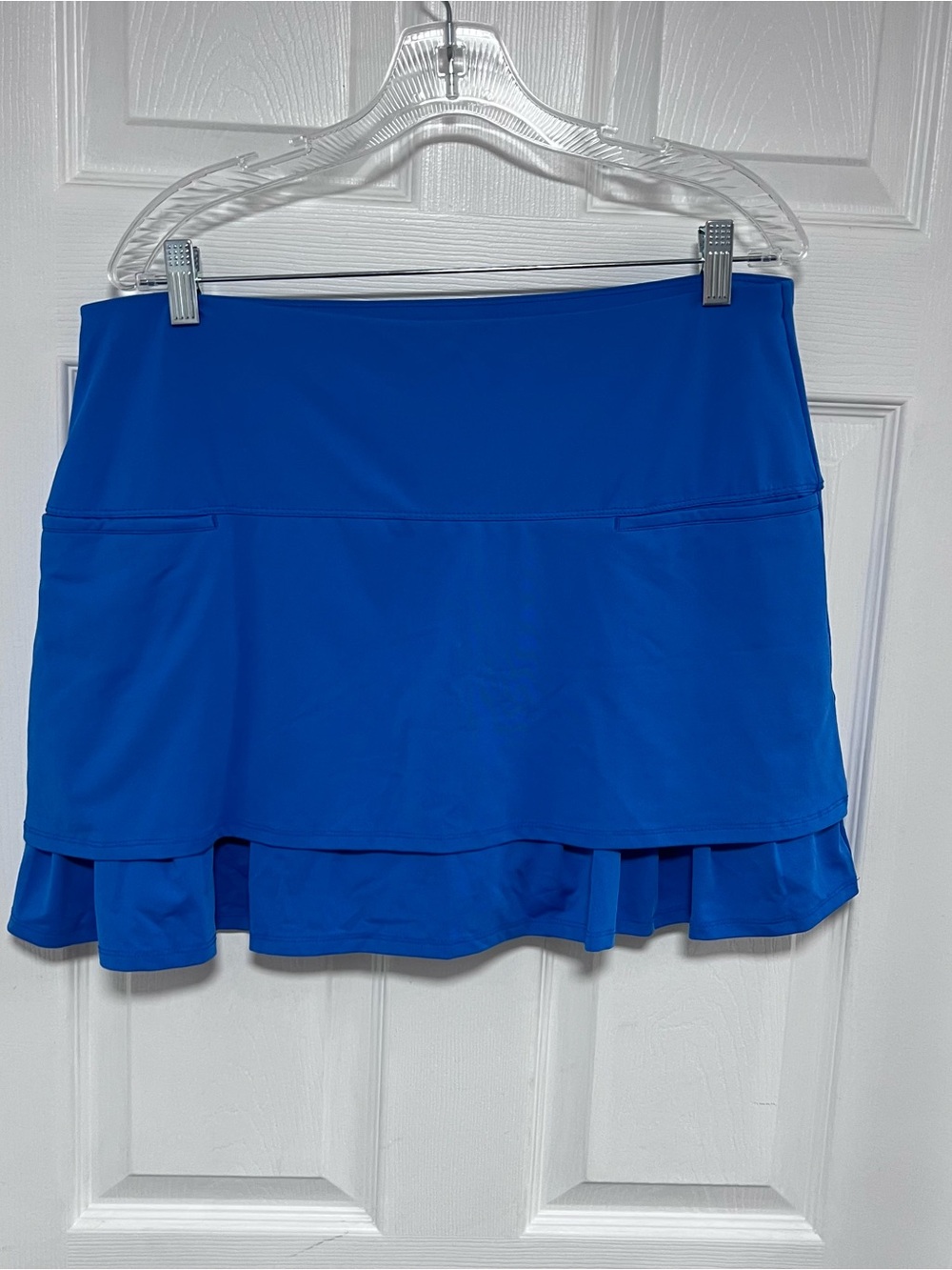 Lucky in Love Royal Blue Mini Skort with Ruffle Hem Size XL - like new